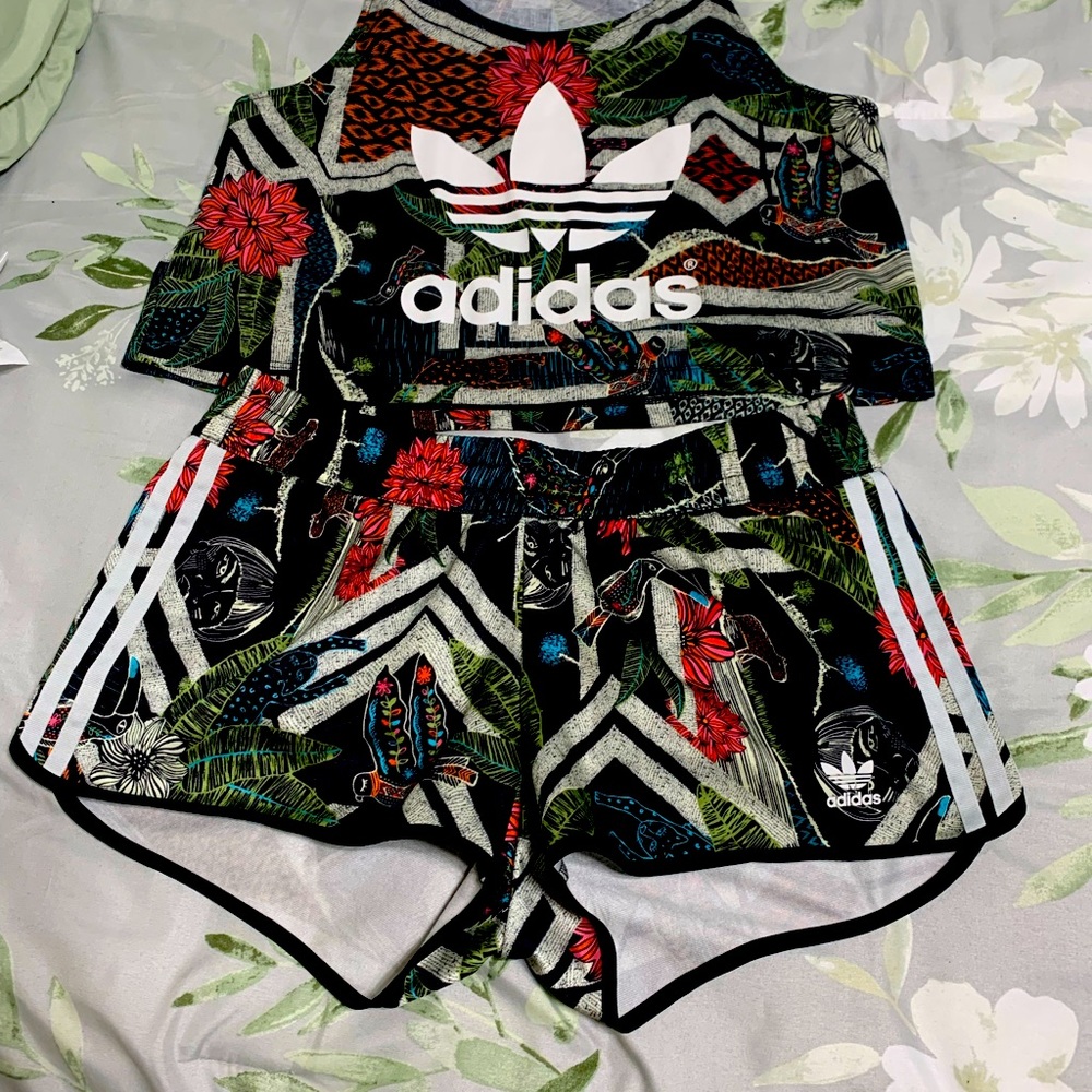 Adidas shorts set